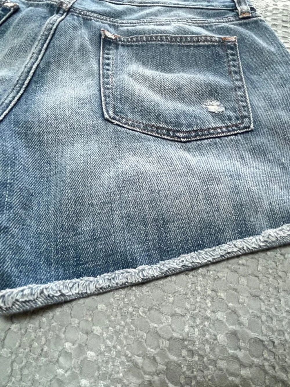 J. Crew Rolled Frayed Hem Blue Jean Shorts Size 29